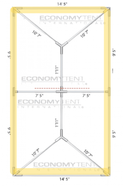 No Preference Bistro Perimeter Lighting for 15x20 Tent