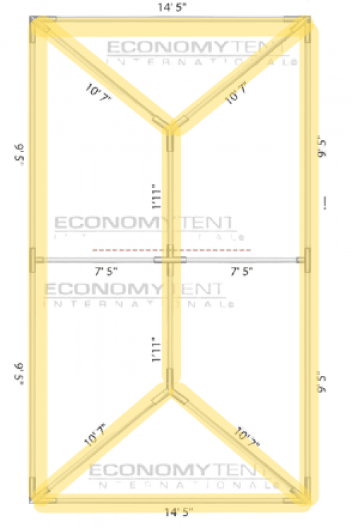 White Bistro Perimeter+ Lighting for 15x20 Tent