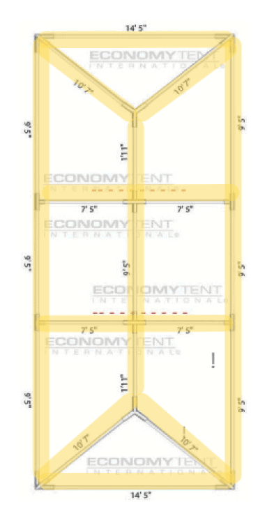 No Preference Bistro Full Lighting for 15x30 Tent