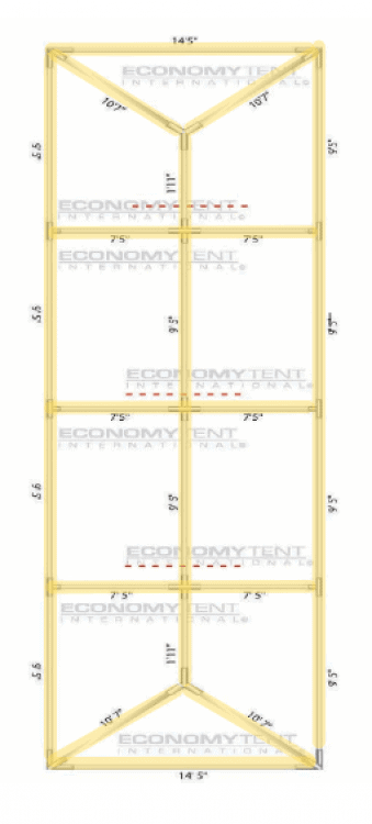 Black Bistro Full Lighting for 15x40 Tent