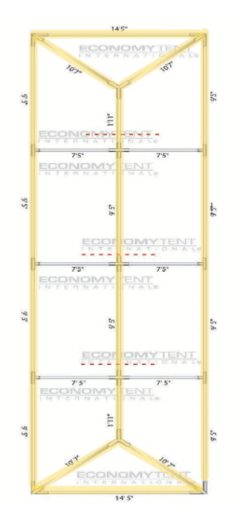 White Bistro Perimeter+ Lighting for 15x40 Tent