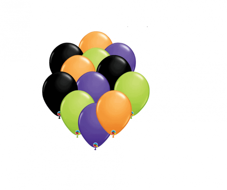 Halloween Balloon Dozen - Helium