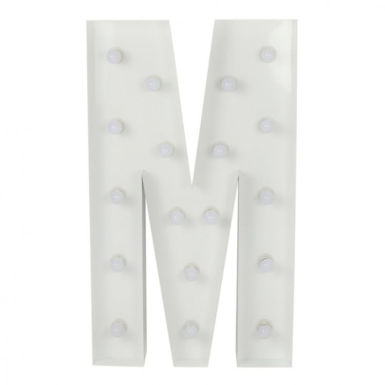 M Letter Lighted Marquee