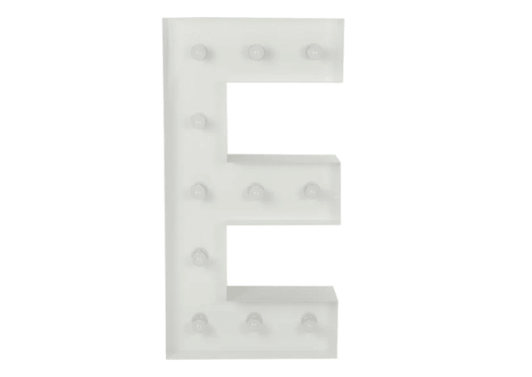 E Letter Lighted Marquee
