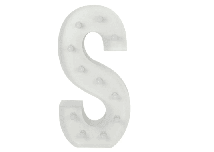 S Letter Lighted Marquee