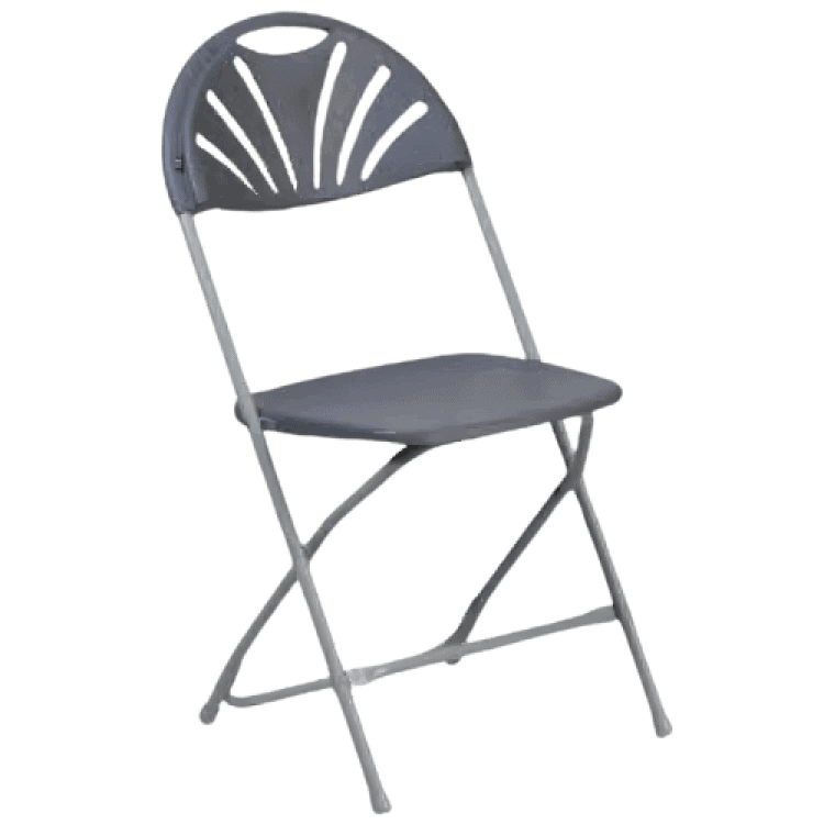 Fan Back Chair Black