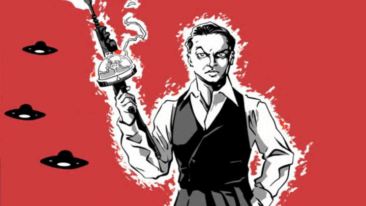 Orson Welles, Director and Earth Protector in, WARRIOR OF THE WORLDS