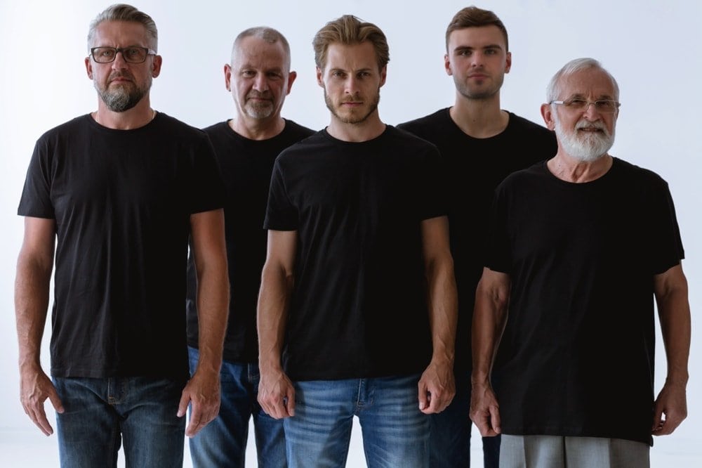 group of healthy men