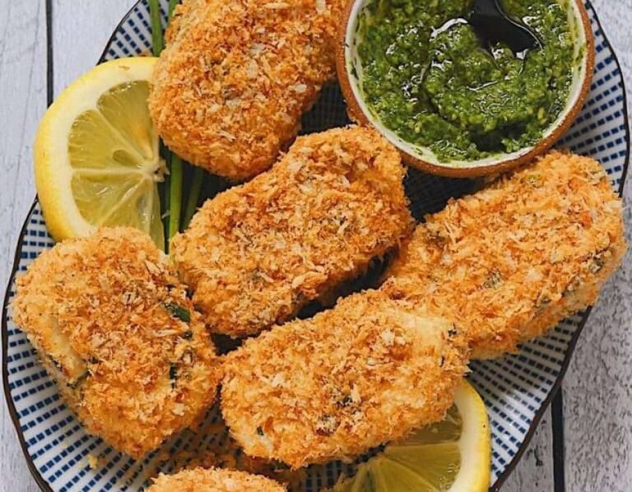 Crispy and juicy Sour Cream & Onion Chick’n Tofu Nuggets