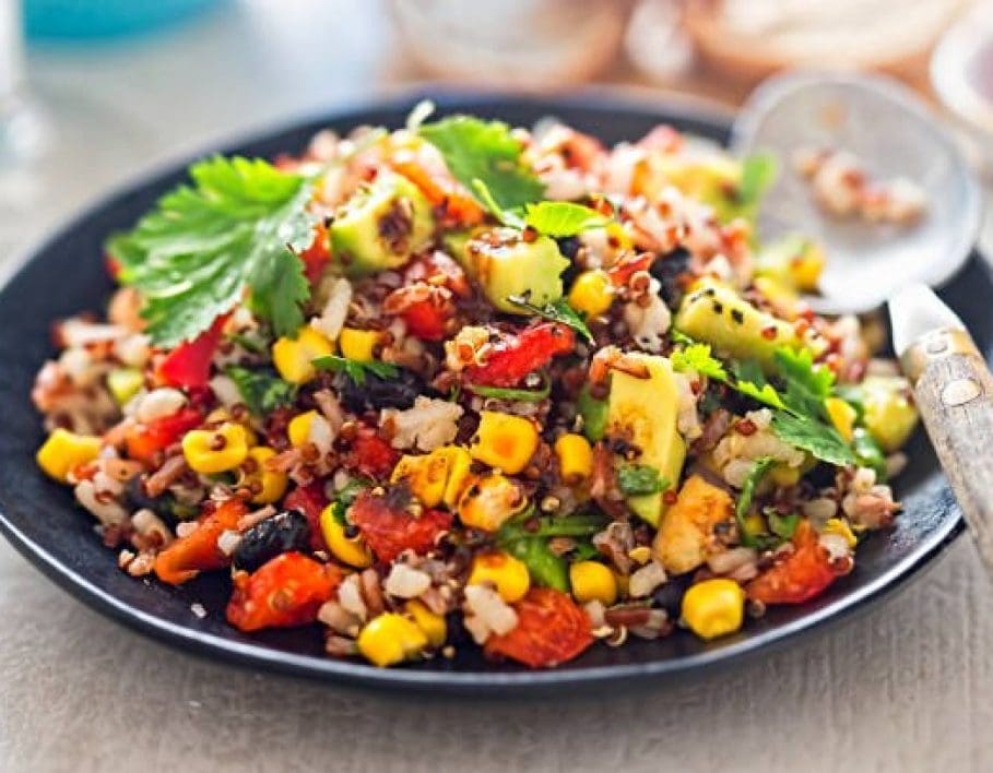 Mexican Rice Quinoa Avocado Salad