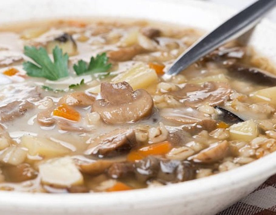 Quick Vegan Wild Rice and Mushroom Soup in the Instant Pot