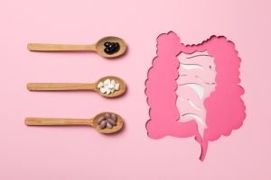 Concept of health care, stomach and intestinal problems
