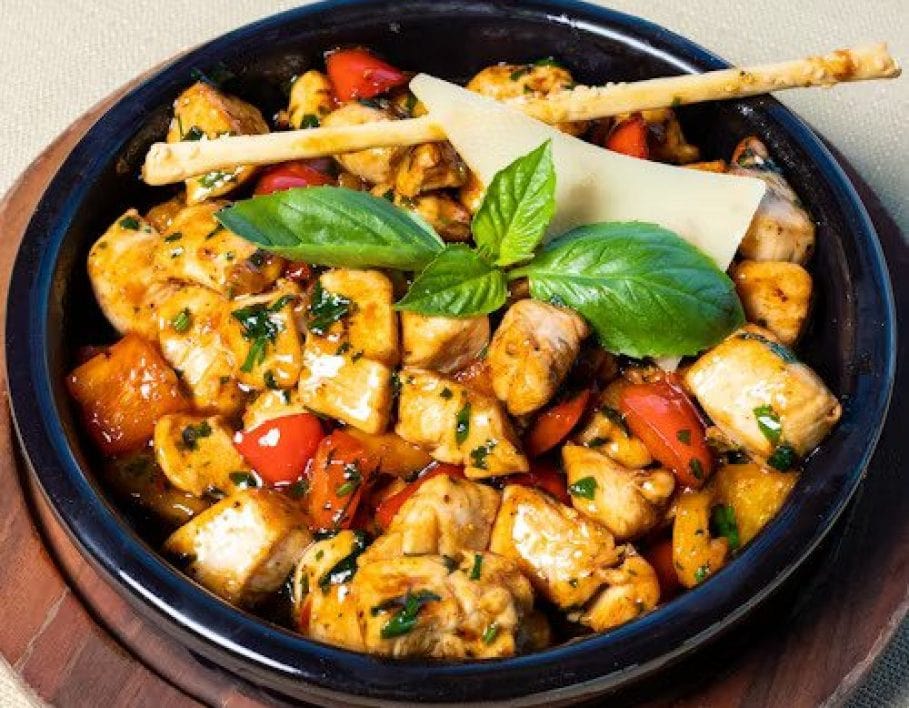SALT AND PEPPER TOFY WITH SWEET TAMARIND DRESSING