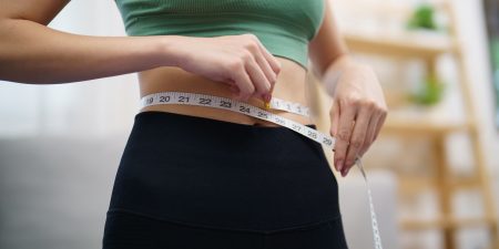 Asian healthy woman dieting Weight loss.