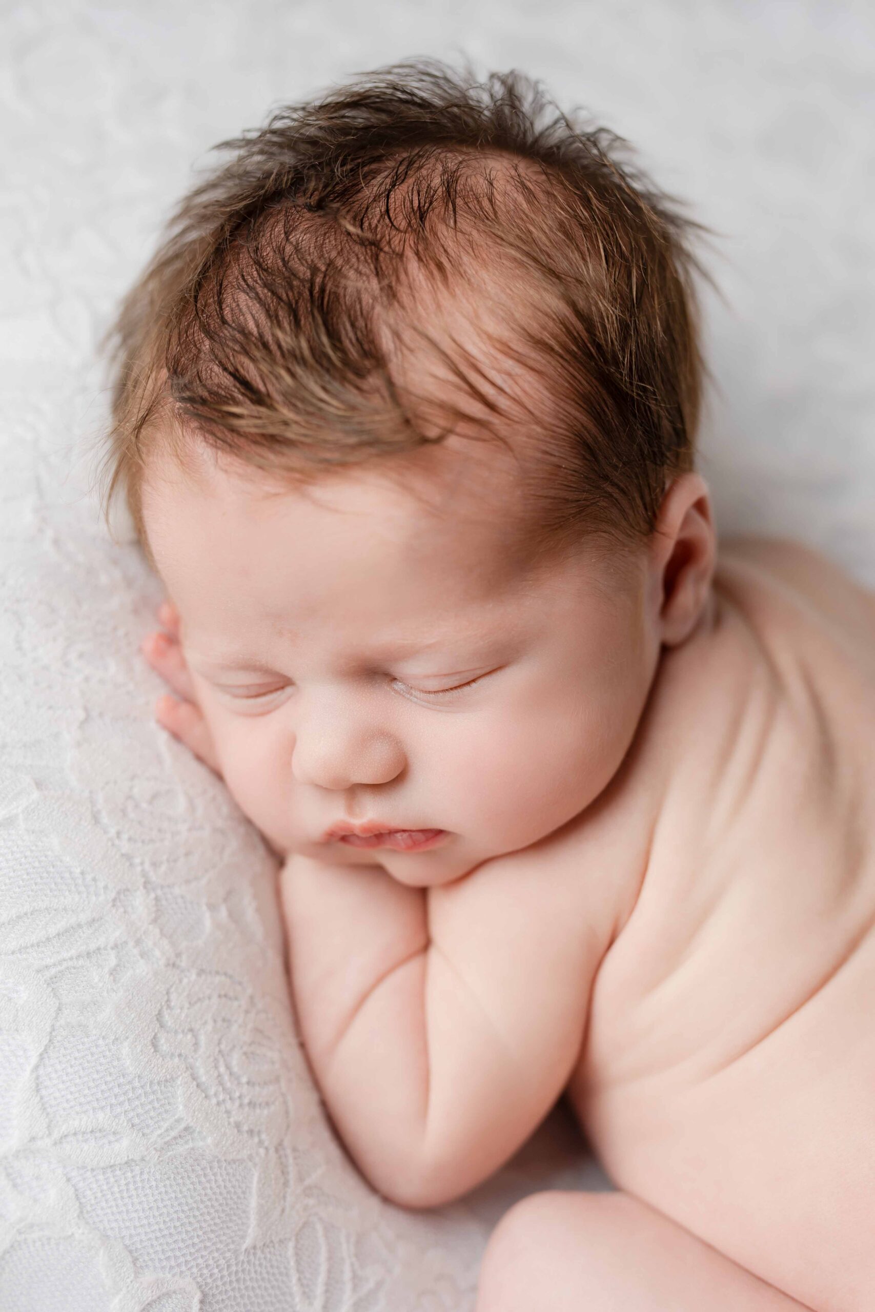 named newborn on white newborn photography Farmington CT