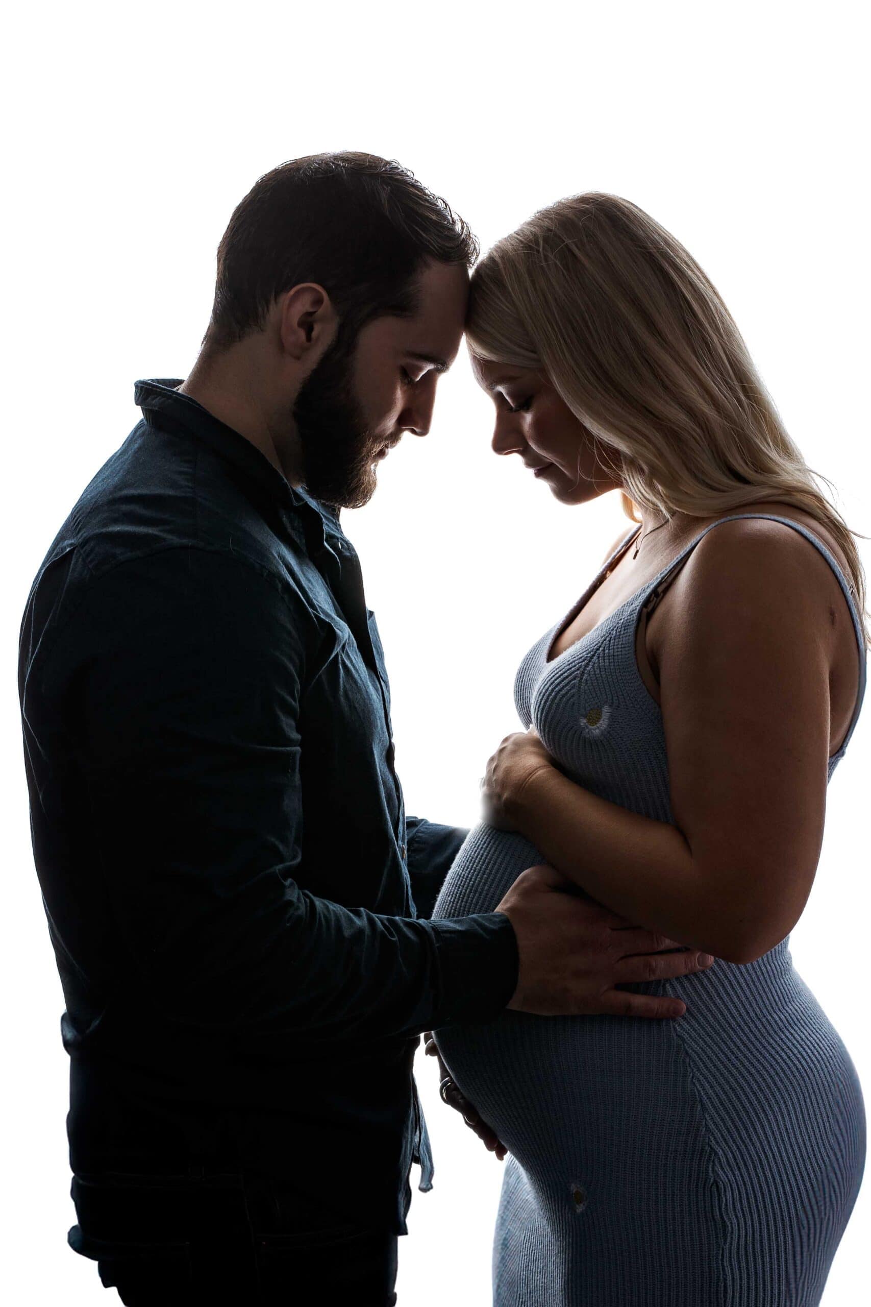 backlit maternity photography in studio Farmington CT