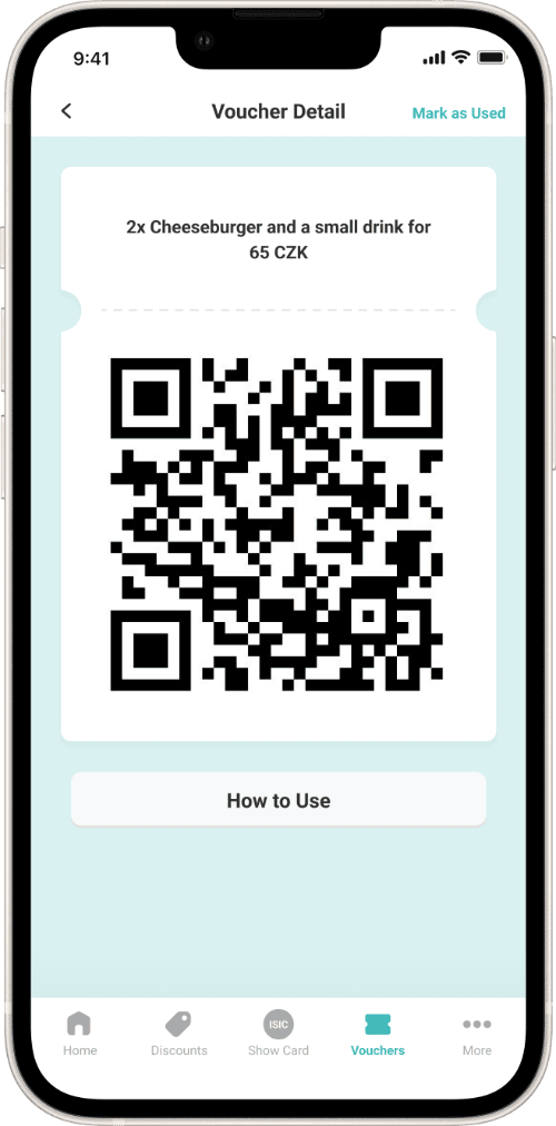 ISIC app voucher