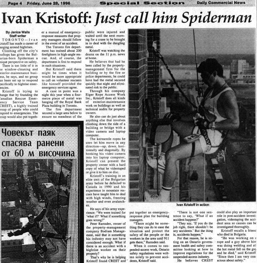 Ivan Kristoff: Just call him Spiderman