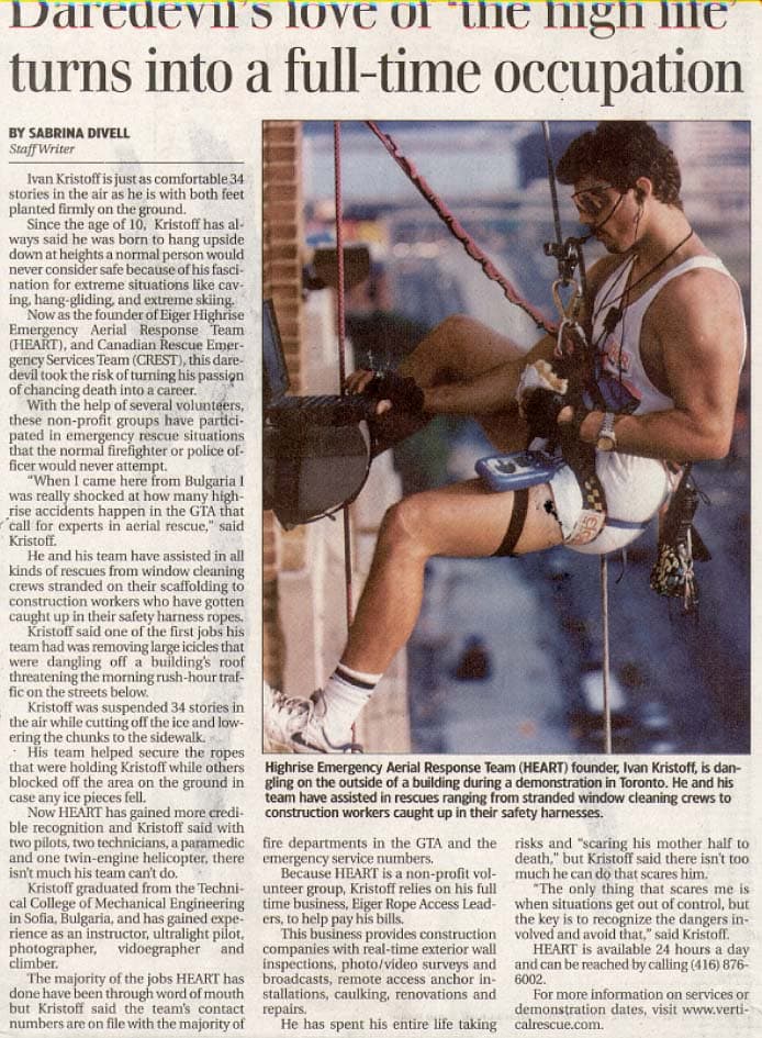 Daredevil's love for the height