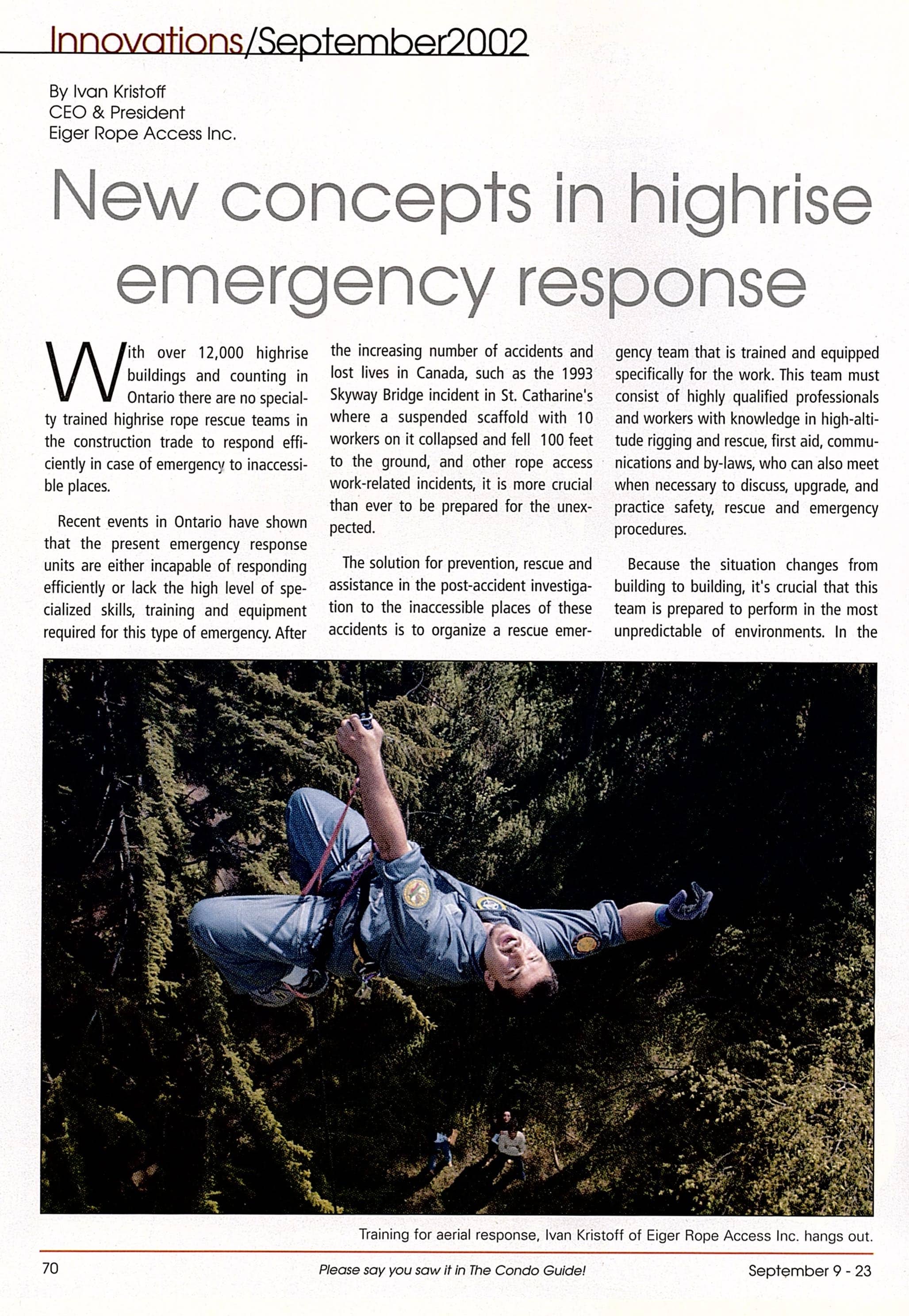 NEW concepts in highrise emergency response