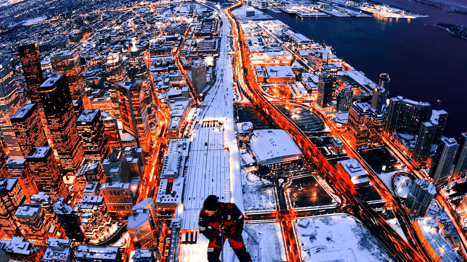 Rope Acceess from the CN Tower