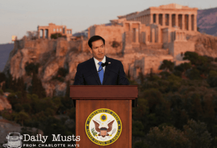 Speech of the Year: Rubio at the Acropolis. Smear of the Year: Mamdani Oct. 7. Lomborg: Most Recycling Is a ... Waste. Midterm Polls. Plague. Kimberly Guilfoyle. More