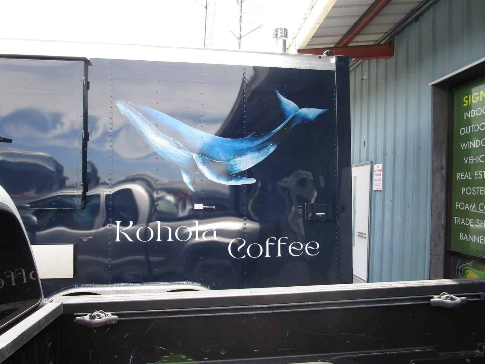 Branded vehicle graphics on a local service vehicle