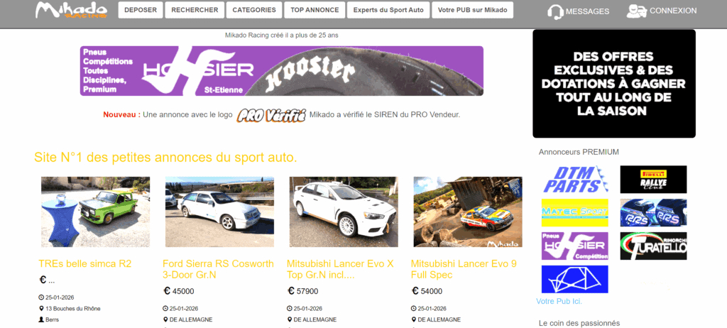 Avis Mikado Racing : fiabilité des annonces de sport auto