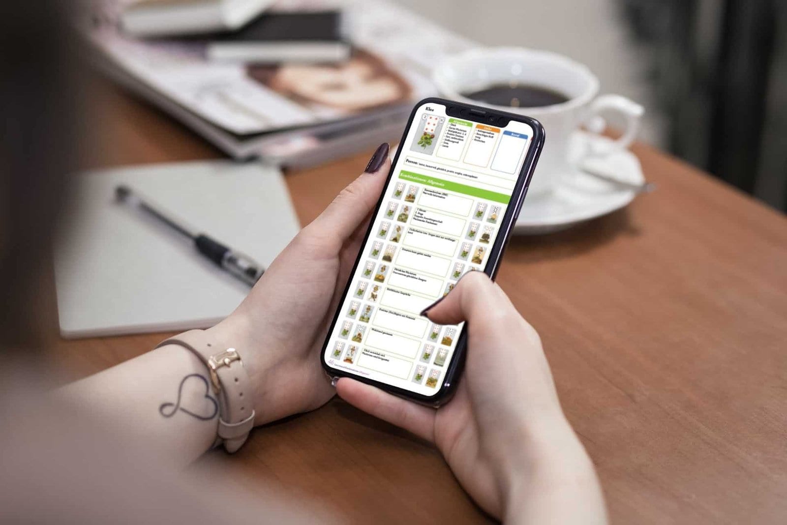 Lenormandkarten auf dem Smartphone