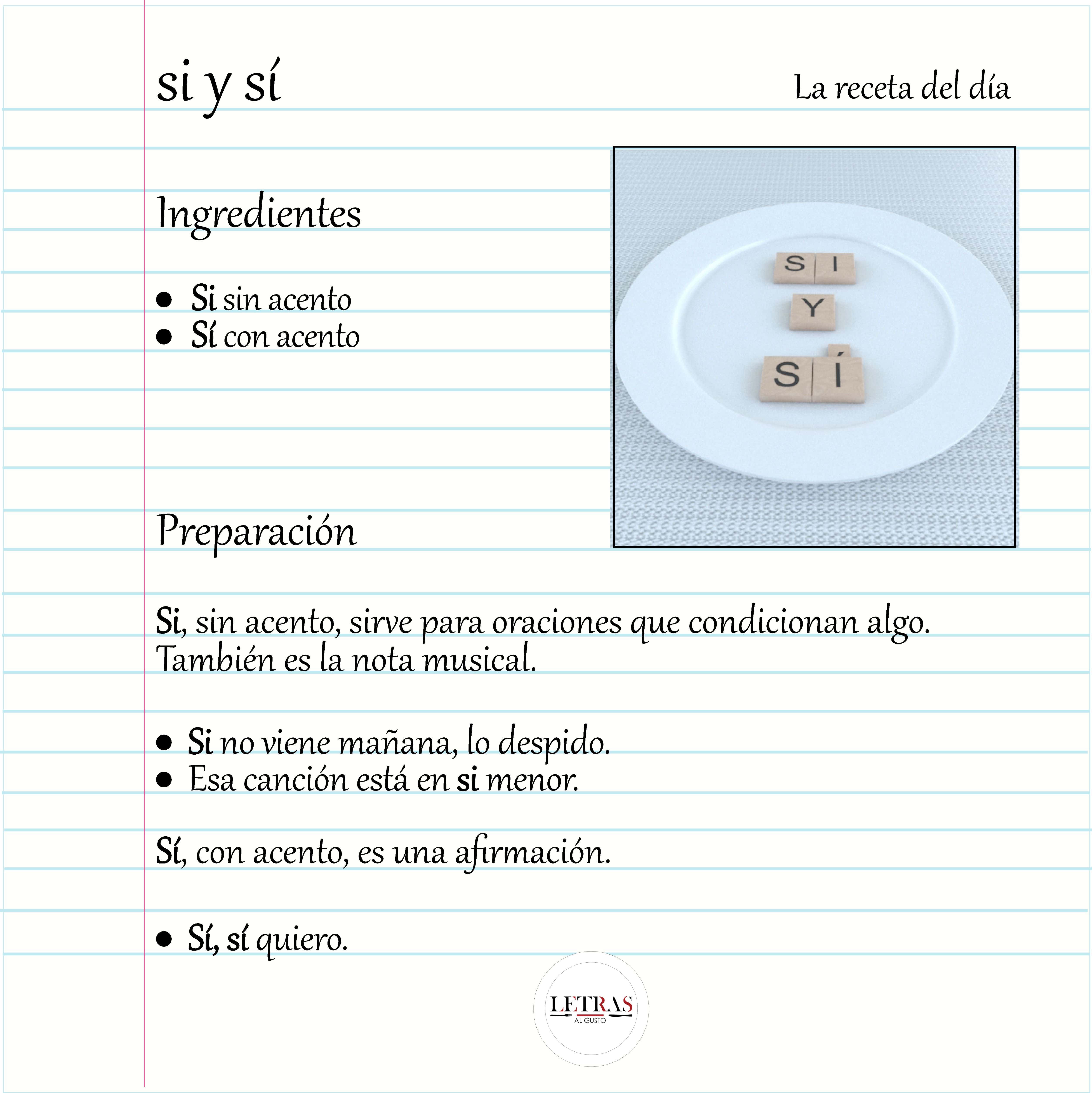 Diferencias entre si y sí