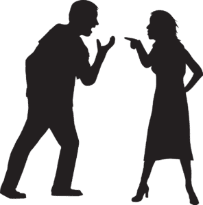 unhappy marriage couple fighting