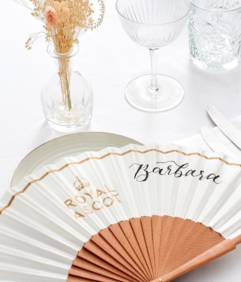 PERSONALISED HAND FANS, ROYAL ASCOT PERSONALISED HAND FANS, ROYAL ASCOT