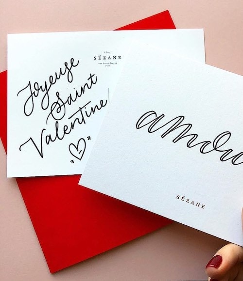 PERSONALISED VALENTINES CARDS, SEZANE PERSONALISED VALENTINES CARDS, SEZANE