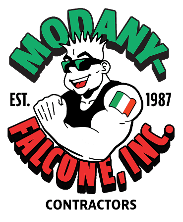 Modany-Falcone logo flexing