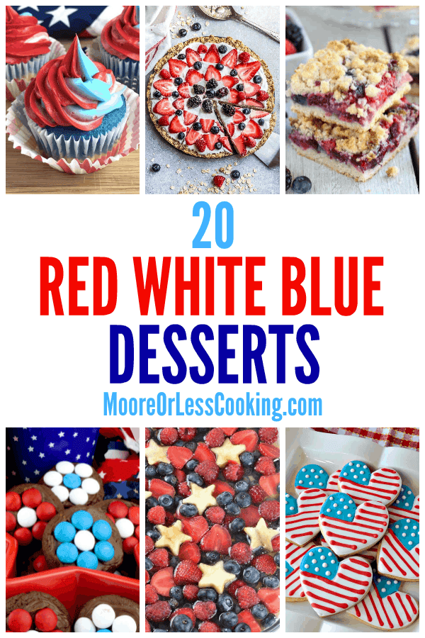 These red, white, and blue desserts are perfect for summer celebrations such as the 4th of July, Memorial Day, or even a sports team with these colors! From stars and stripes to flag-inspired decor, everyone will enjoy these creative recipes. via @Mooreorlesscook