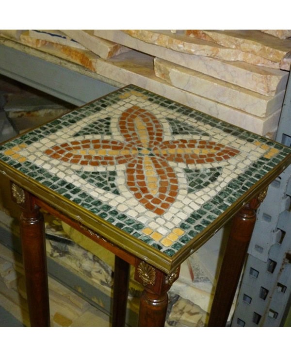 Mosaïc concept, cours de mosaïque : L'oiseau du paradis : création en marbre et émaux de Venise
