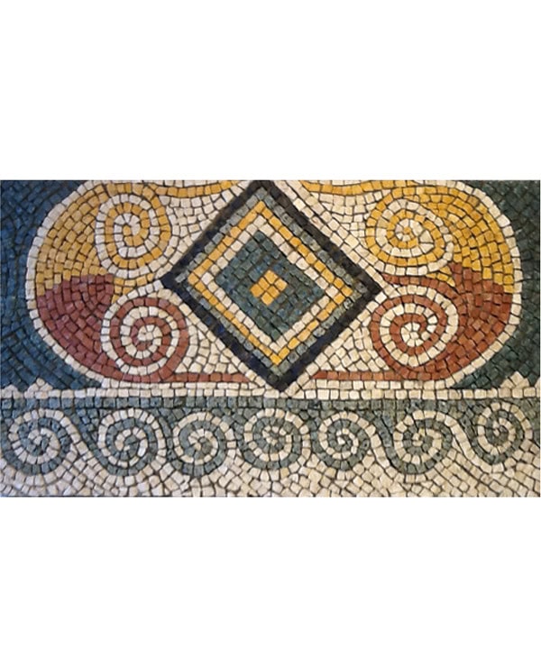 Mosaïc Concept,, cours de mosaïque : Copie de mosaïque romaine de Tunisie en marbre