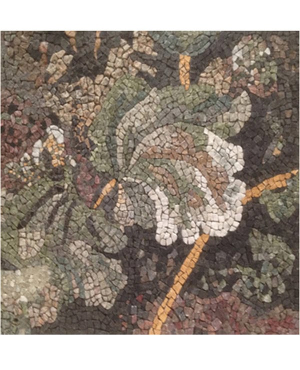La feuille : copie de mosaïque contemporaine en marbre