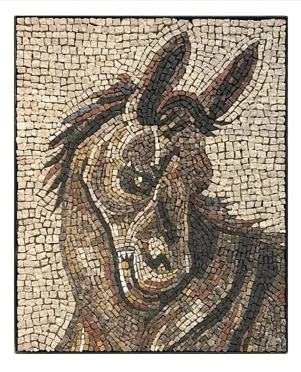 Mosaïc Concept, cours de mosaïque : L'onagre , copie de mosaïque antique en marbre