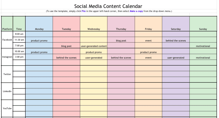 Content Calendar