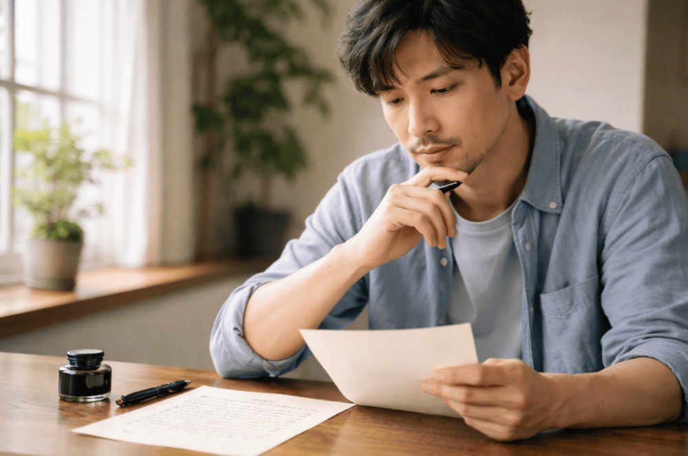 内容証明郵便の２枚目に悩むイメージ