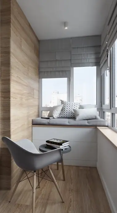 dizayn balkona foto 1 380x690xc - Пластиковые окна и остекление балкона в Москве