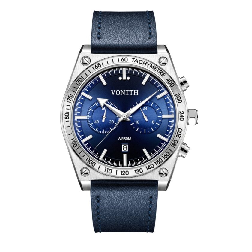 Reloj cronógrafo de muestra azul