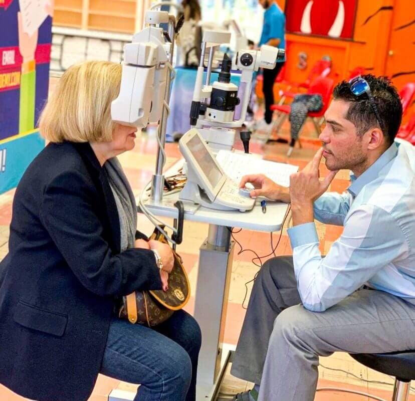 eye exam with optical academy
