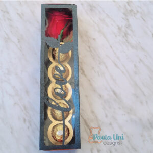 Caja para rosa y chocolates
