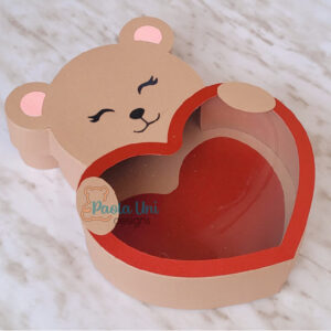 Caja Oso Corazón San Valentin