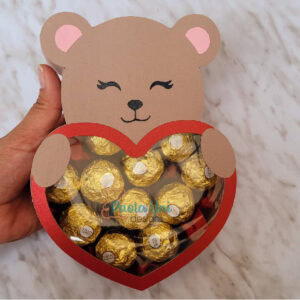 Caja Oso Corazón San Valentin