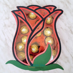 Caja en forma de Rosa