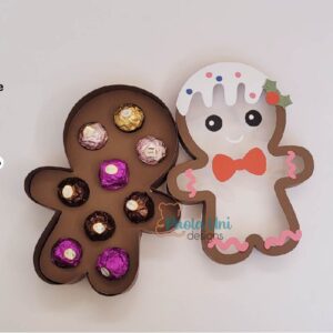 Caja en forma de Galleta Navidad