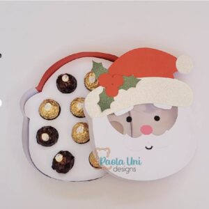 Caja en forma de papá Noel Navidad